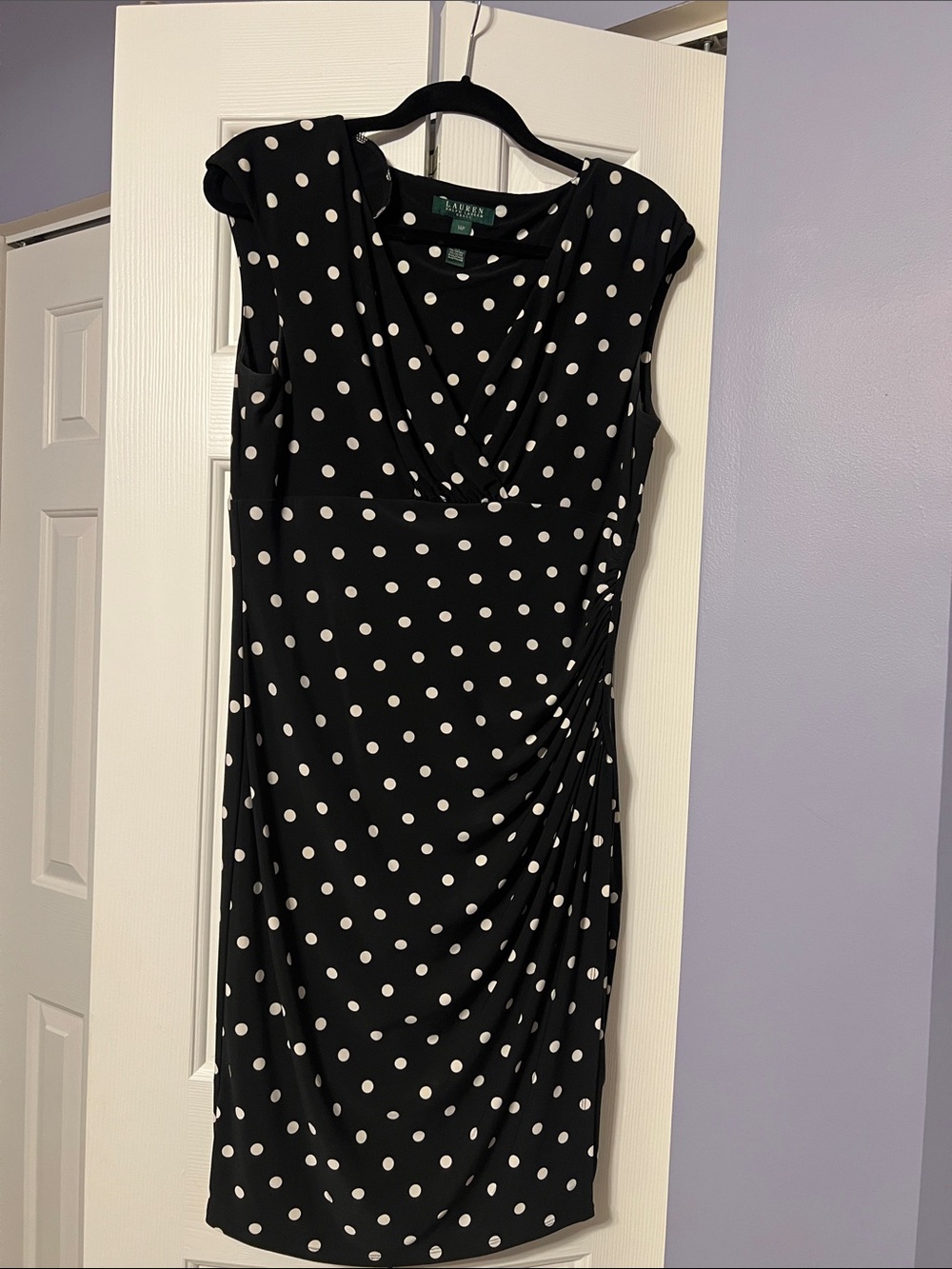 Lauren Ralph Lauren Black Polka Dot Midi Dress